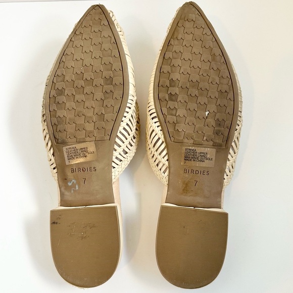 Birdies The Swan Woven Leather Cream Mule - Picture 6 of 7